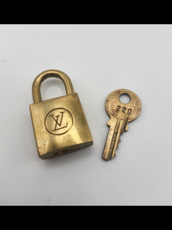 Louis Vuitton Accessories - Louis Vuitton Brass Padlock with Key Gold Tone #220 Series